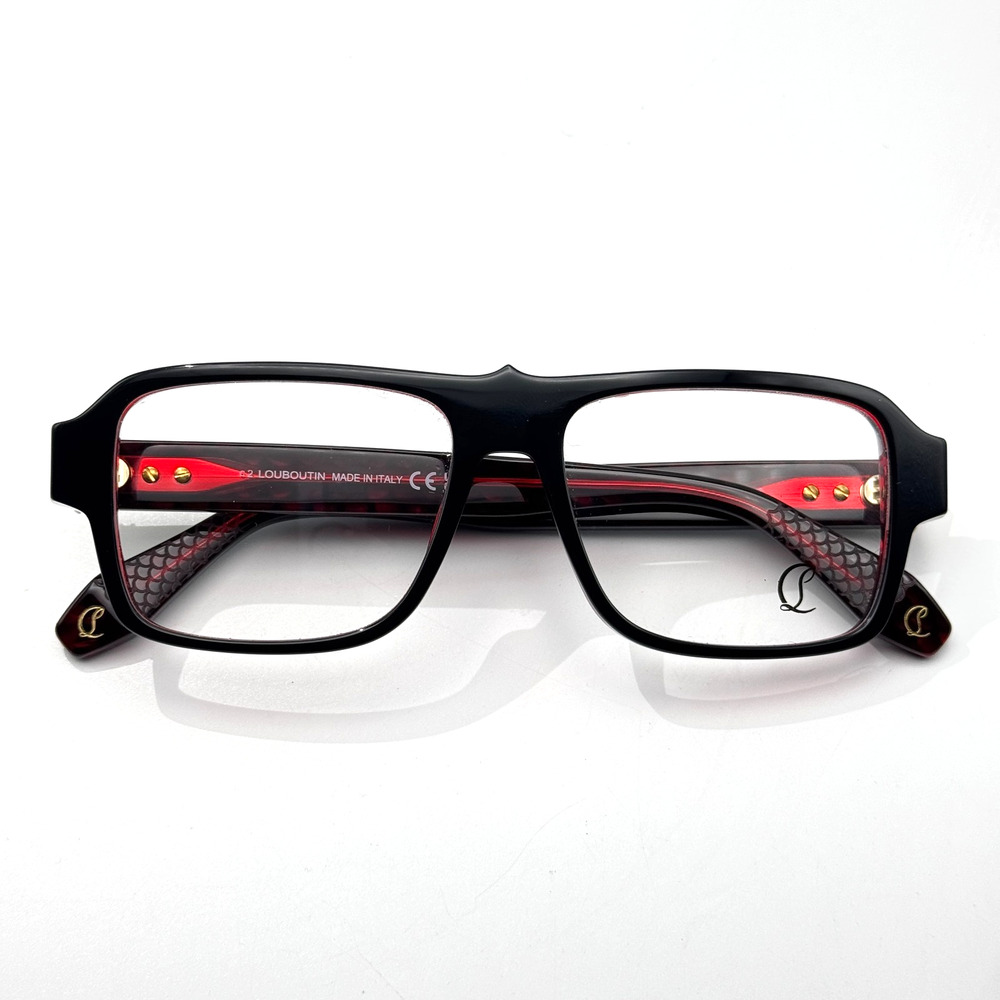 Christian Louboutin Eyeglass Frames LB5020 005 Black Aviator Demo Lens 54-16-145